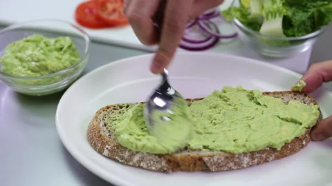 Avocado spread 2 Stock Footage 281094902