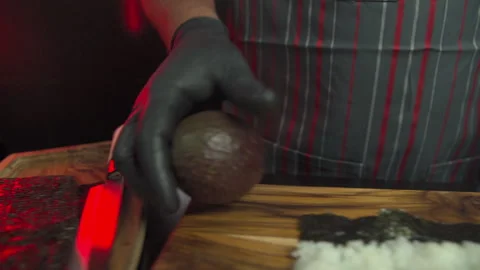 Avocado for sushi Stock Footage 280367187