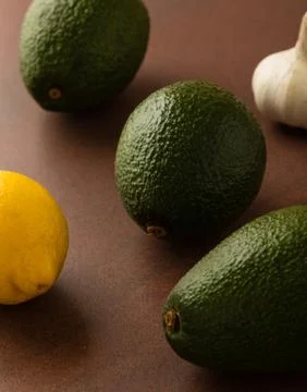 Avocado on tabel Stock Photos