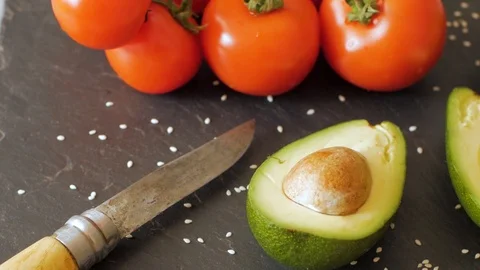 Avocado on the table Stock Footage 109601136