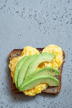 Avocado toast with Egg Stock Photos