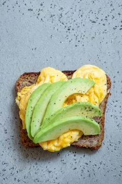 Avocado toast with Egg Stock Photos