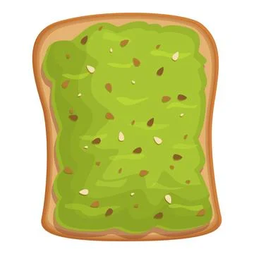 Avocado toast icon cartoon vector. Bread food Illustrazione stock