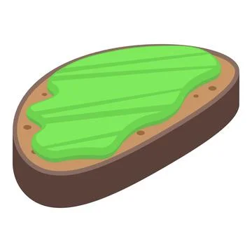 Avocado toast icon isometric vector. Food bread Stockillustratie