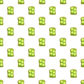 Avocado toast pattern for healthy breakfast background Illustrazione stock