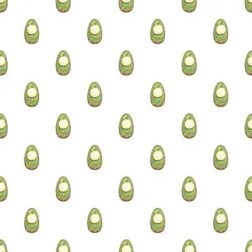 Avocado toast patterns forming a seamless background Stock Illustration