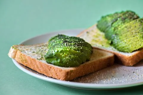 Avocado on toast 스톡 사진