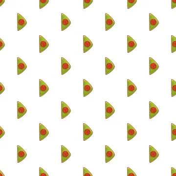 Avocado toast with tomato pattern seamless background Stock Illustration