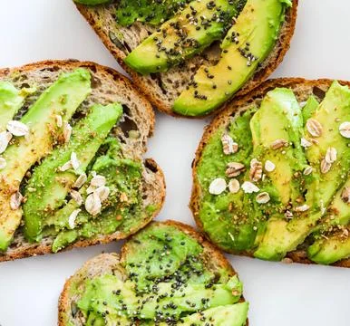 Avocado toasts 写真素材