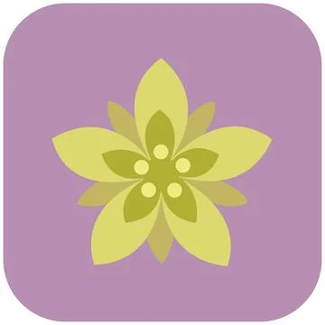 Avocado tree blossom flower flat botanical icon Stock Illustration