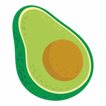 Avocado vector art illustration イラスト素材