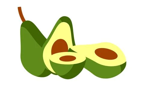 Avocado Vector Design And Illustration Bundle Stock Illustration