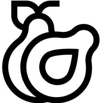 Avocado Vector Icon Design Illustration Stock Illustration