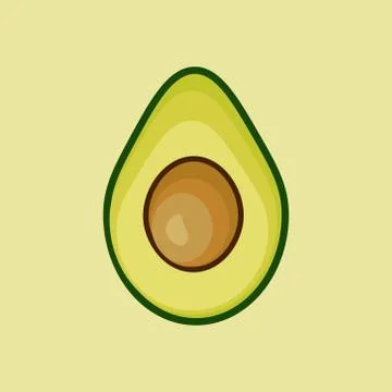 Avocado vector Stock Illustration
