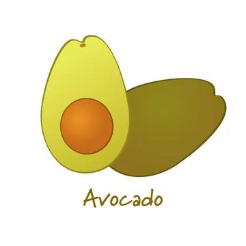 Avocado vector illustration Stock Illustration