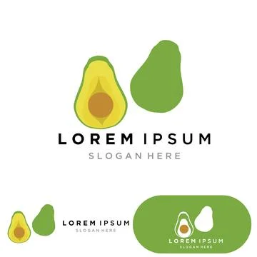 Avocado vector template logo Stock Illustration