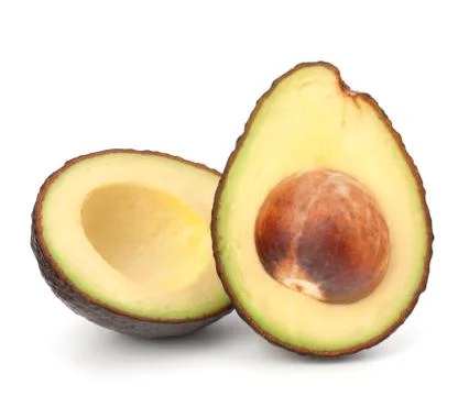 Avocado vegetable isolated on white background Stock Photos
