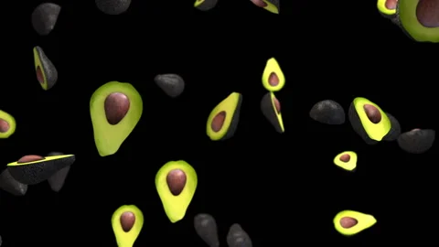 Avocado vegetable particle loop animation Stock Footage 146060670