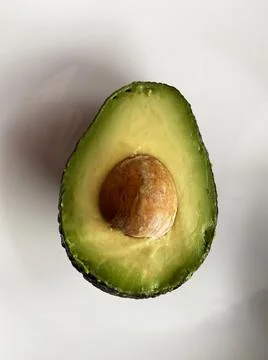 Avocado On White Background With Clipping Path Foto stock