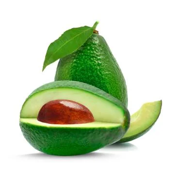 Avocado on white background Stock Photos