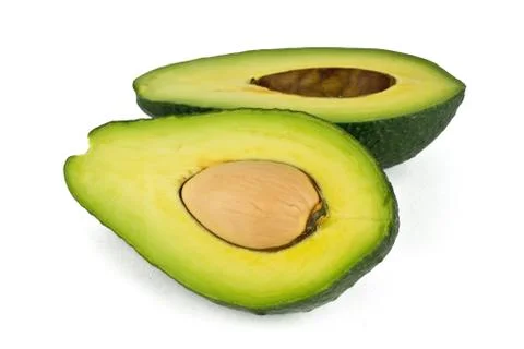Avocado on white background Stock Photos