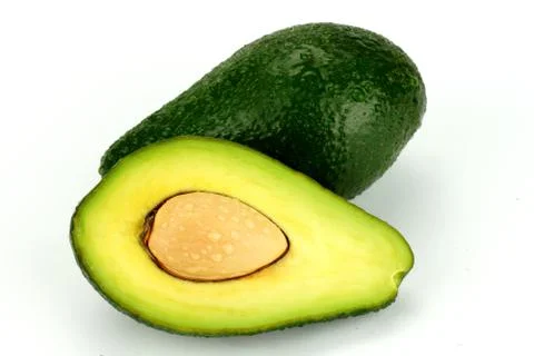 Avocado on white background Stock Photos