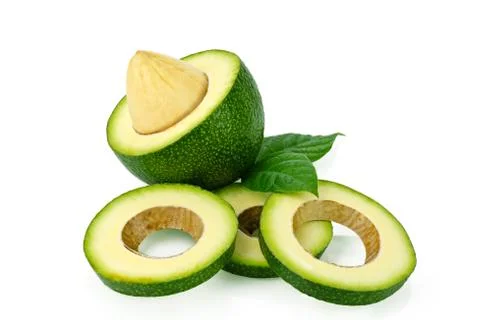 Avocado on white background Stock Photos