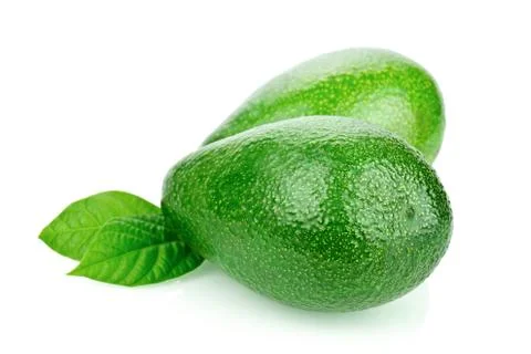 Avocado on white background Stock Photos