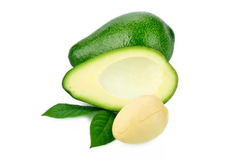 Avocado on white background Stock Photos