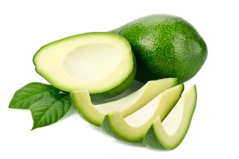Avocado on white background Stock Photos