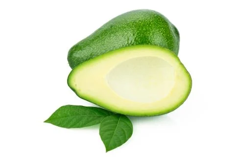 Avocado on white background Stock Photos