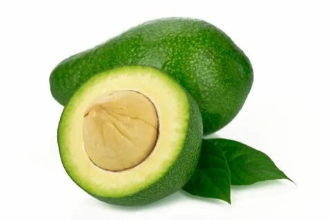Avocado on white background Stock Photos