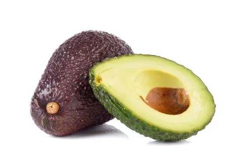 Avocado on white background Stock Photos