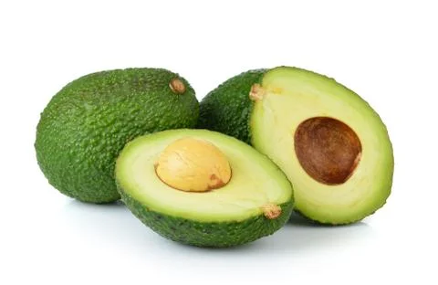 Avocado on white background Stock Photos
