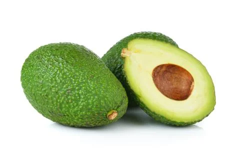 Avocado on white background Stock Photos