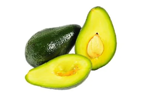 Avocado on white background Stock Photos