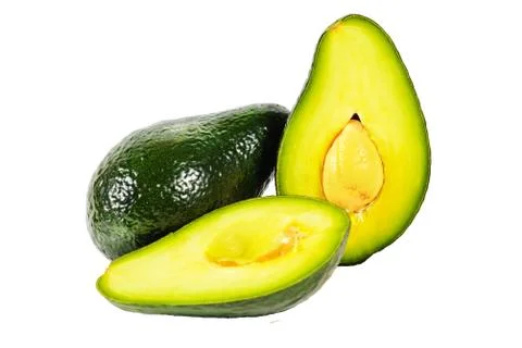 Avocado on white background Stock Photos