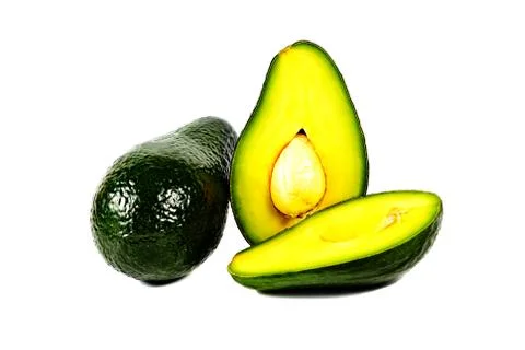 Avocado on white background Stock Photos