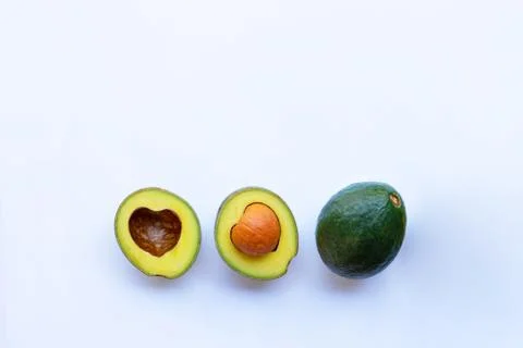 Avocado on white background. Stock Photos