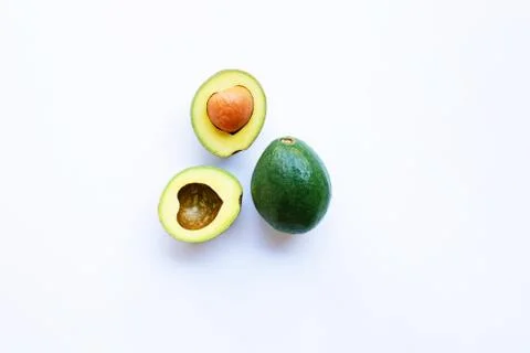 Avocado on white background. Foto stock