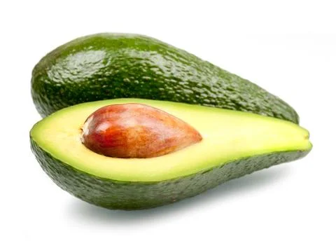 Avocado on white background Stock Photos