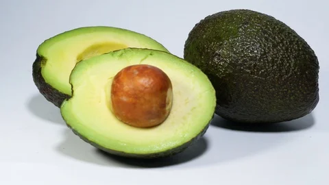 Avocado On White Backgroung 库存影片 97290991