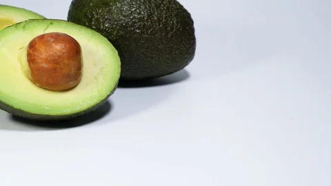 Avocado On White Backgroung 库存影片 97291017