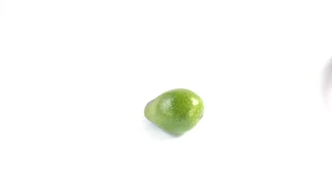 An Avocado on White Stock Footage 297146765