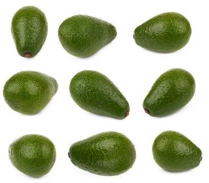 Avocado on white Stock Photos