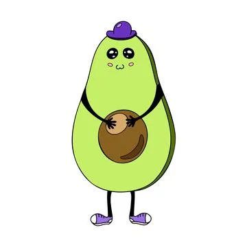 Avocadoinhat Illustrazione stock