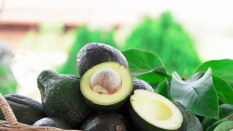 Avocados in basket Stock-Footage 156024424