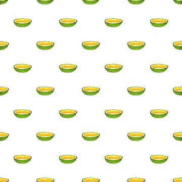 Avocados half cut seamless pattern green background Stock Illustration