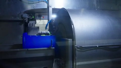 Avocados loading into a drum scanner, Morelia Video stock 346959746