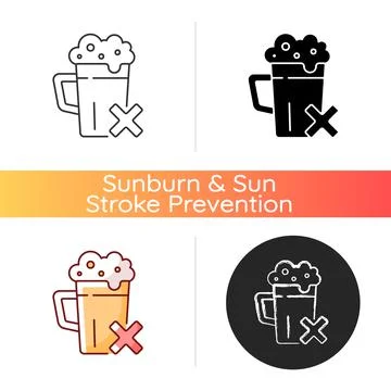 Avoid alcohol icon Stock Illustration